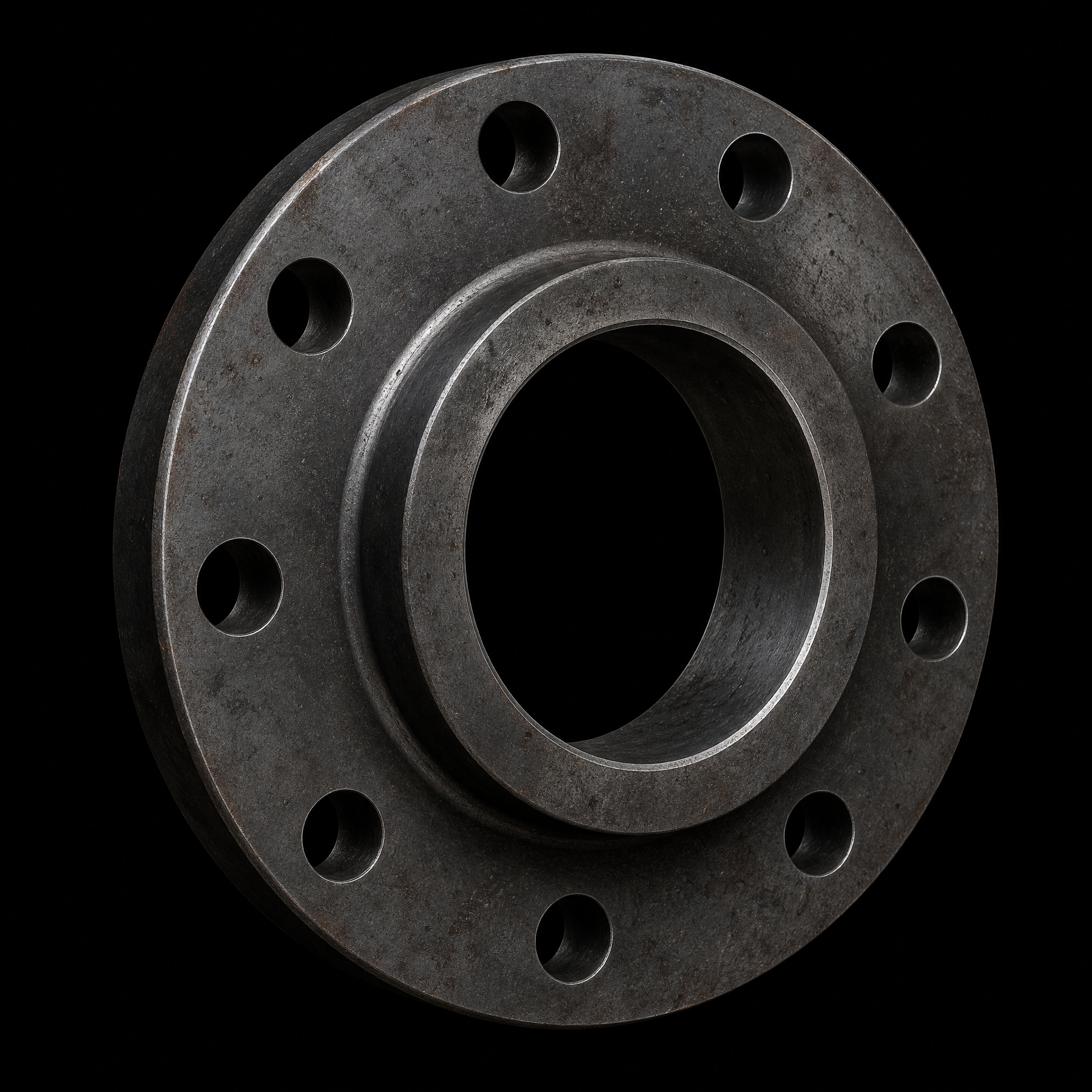 3D render carbon steel slip-on flange ASME B16.5 Class 150