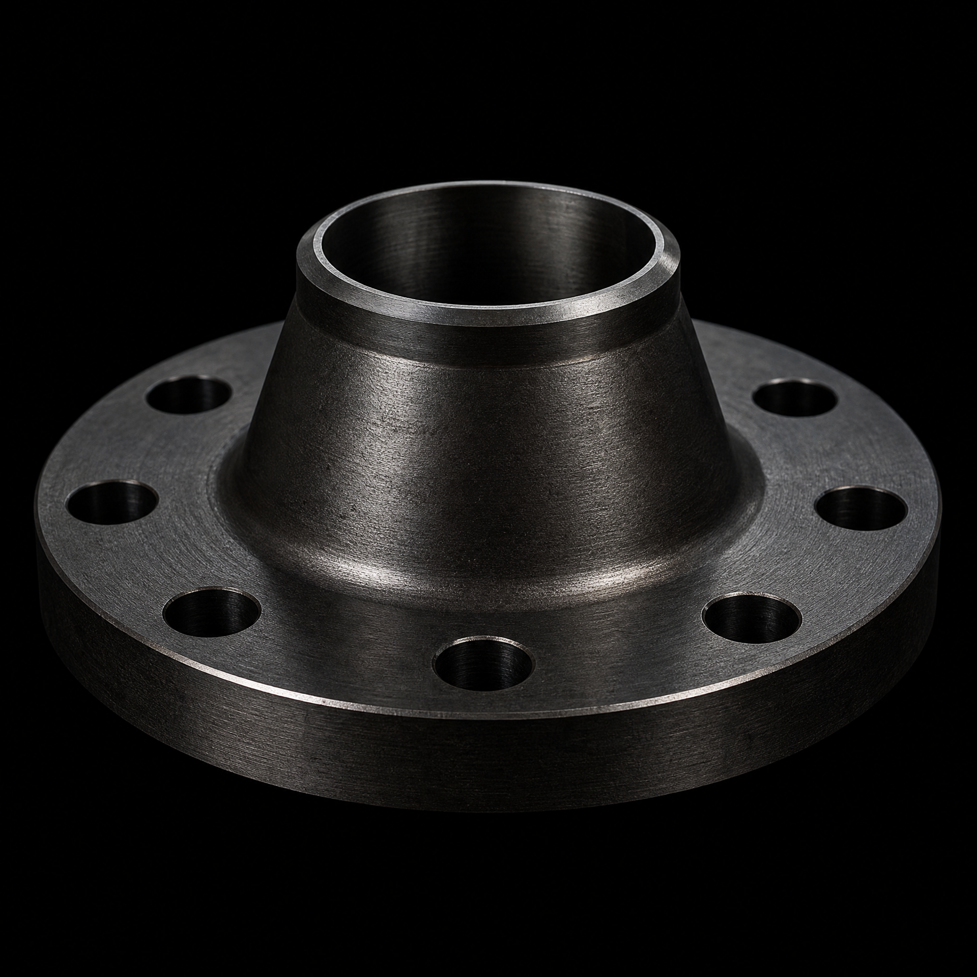 3D render carbon steel weld neck flange ASME B16.5 Class 300